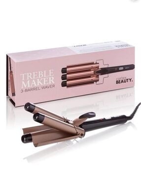 🆕 Cortex Beauty Trebelmaker Black & Rose Gold 3 Barrel Waver Iron